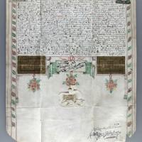 Chrysobull of Prince Mihai Racoviţă, granting money from the Princely Treasury, 1731