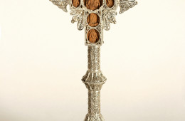 Altar cross (The Crucifixion and saints/the Virgin Mary among the saints)