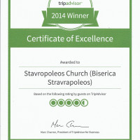 Certificate of Excellence awarded to Stavropoleos Monastery